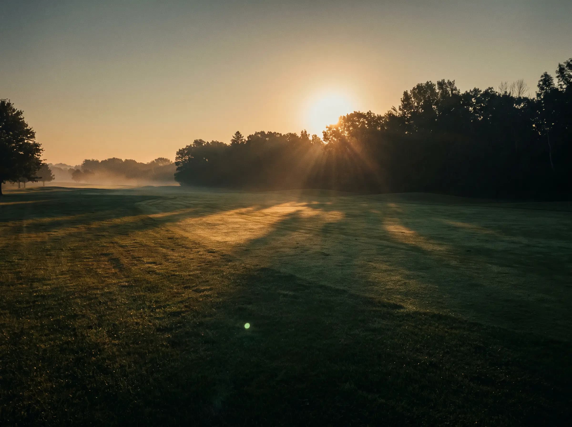 Golden-hour fairway at Morningstar Golf Club, Waukesha
